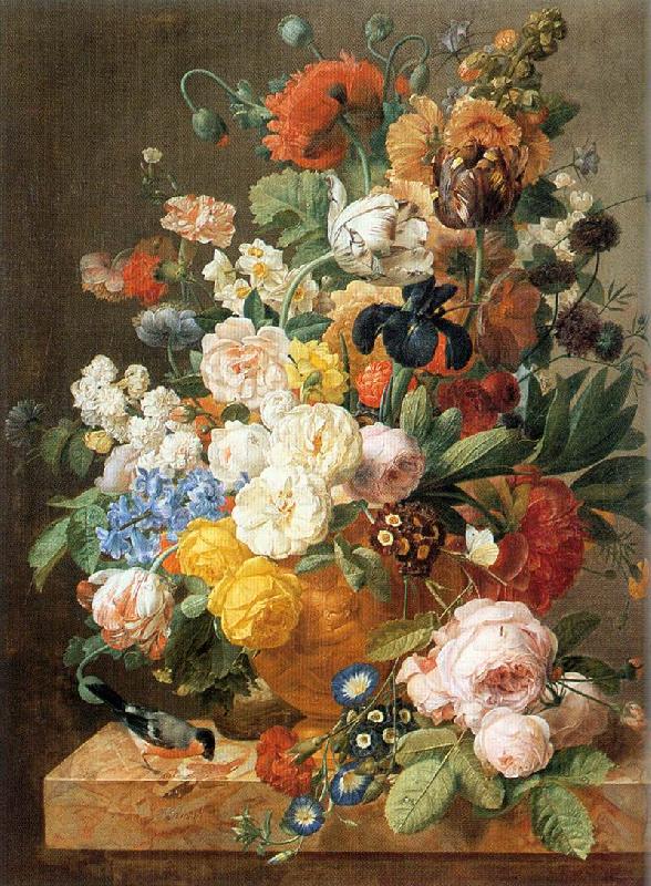 ELIAERTS, Jan Frans Bouquet of Flowers in a Sculpted Vase dfg oil painting image